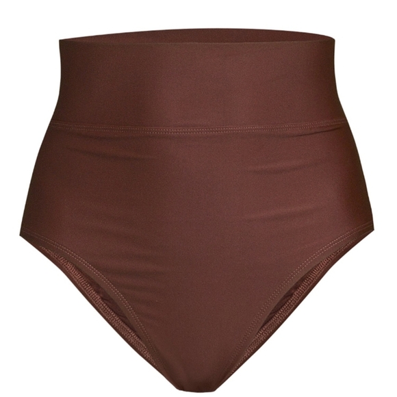 Women's Plus Brown  Swimsuit Bikini Bottom - Picture 2 of 3